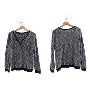 Sanctuary Goth Emo Lightweight Knit V-Neck Sweater Size L